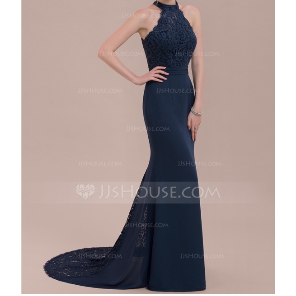 Elegant Navy Long Dress